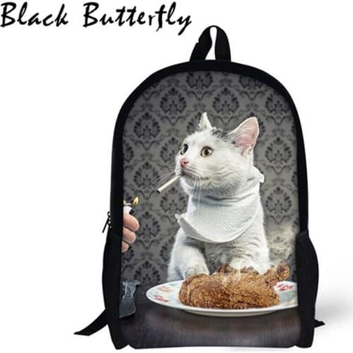 Black butterfly Orthopedic School Backpacks For Girls