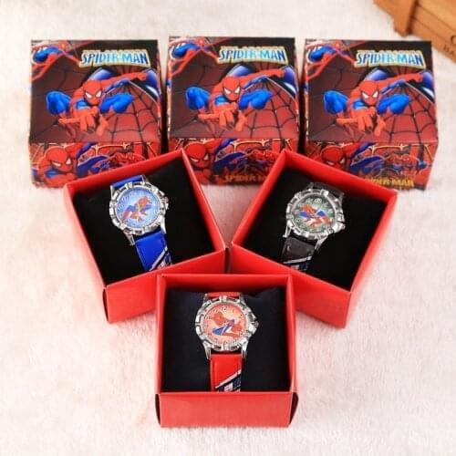 Disney Marvel Spiderman Watch Child Quartz Wrist Fashion Cartoon Boys Girl Student Watch Childrens Day Gift Kids Birthday Toys