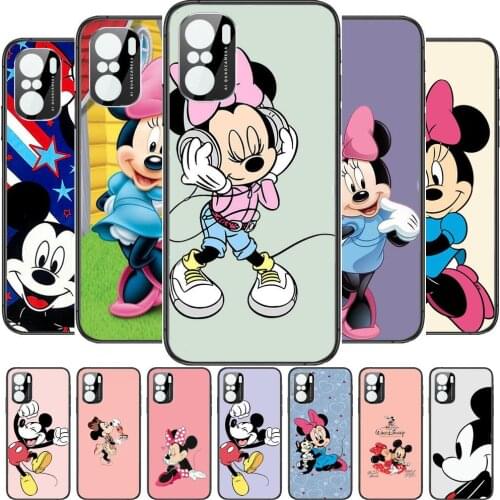 Jump Mickey Minnie Mouse Phone Case For xiaomi redmi POCO F1 F2 F3 X3 Pro M3 9C 10T Lite NFC Anime Black Cover Silicone Back Pre
