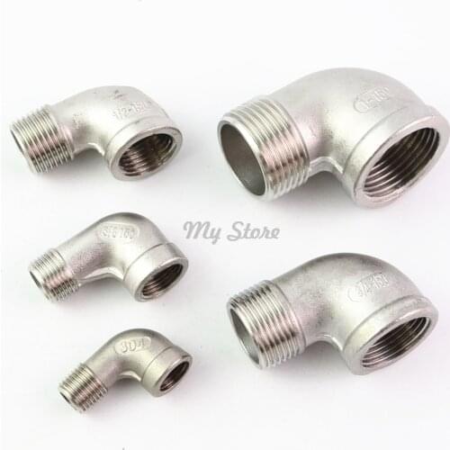 304 stainless steel 90 degrees pipe fittings 1/4'' 1/2'' DN8 DN10 DN15 DN20