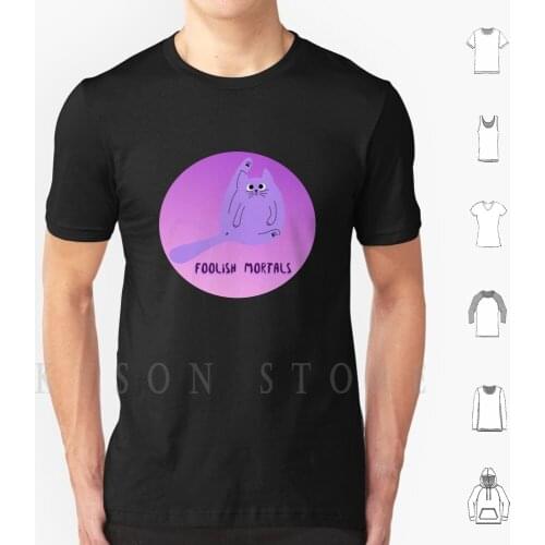 Foolish Mortals Inappropriately Funny Purple Kitty Cat T Shirt Diy Big Size Cotton Apathecary Cat Kitty Funny Purple