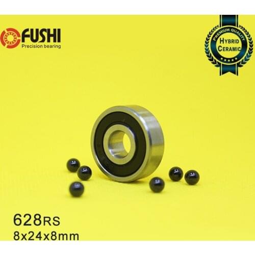 628 Hybrid Ceramic Bearing 8*24*8 mm ABEC-1 ( 1 PC) Industry Motor Spindle 628HC Hybrids Si3N4 Ball Bearings 3NC 628RS