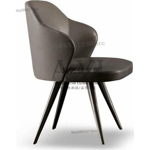 Customized Nordic Wood Fabric Dining Chair Modern Minimalist Negotiation Chair Hotel Designer Creative American Leisure Chair Co