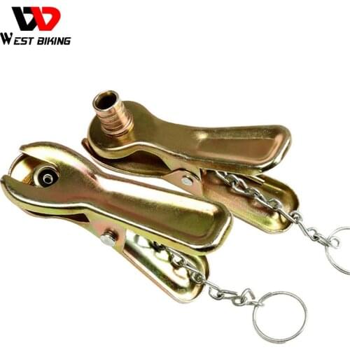 WEST BIKING Bicycle Tire Tool Clip Schrader Valve Turn To Woods Valve Cycling Pump AV To EW Metal Converter Clip Bike Tools