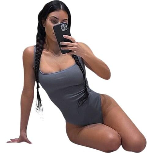 XLLAIS Good Quality Fitness Party Jumpsuits Women Sexy Sleeveless Bodycon Rompers Lady High Street Soft Overalls