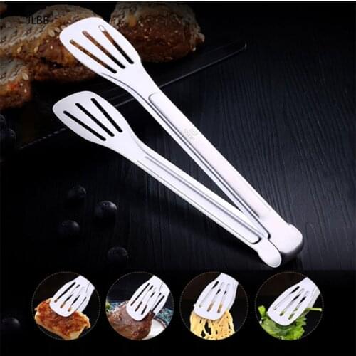 Kitchen Tongs For Food 304 Stainless Steel Kitchen Utensil Buffet Patisserie Salad Meat Barbecue Clamp Cooking Baking Bread Clip