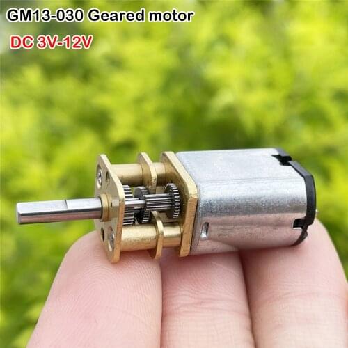 Mini Gear Motor DC 3V 6V 12V 70RPM-280RPM Low Speed Reducer for Smart Robot 13GM-030 Precision Worm Gearmotor 12V