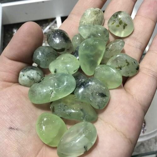 Natural Prehnite Green Grape Quartz Crystal Gravel Stone Decoration Natural Quartz Crystals