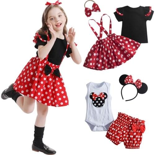 Baby Girls Clothing Sets Polka Dot Short Kids T shirt + Tutu Skirt for 0-2T Babys Sets Newborn Birthday Casual Clothing Suits