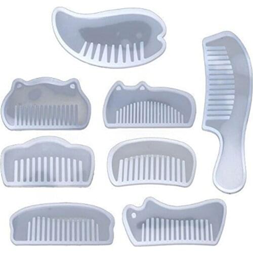 8 Pieces transparent white Comb DIY Silicone Mold Jewelry Casting Mould for DIY Jewelry Craft Making