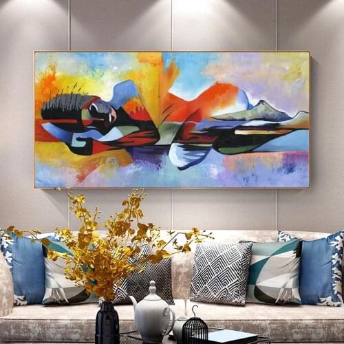 Drop Shipping Larger Lord Buddha Abstract Painting Buddha Canvas Religious Poster Print Wall Art Picture for Living Room Cuadros
