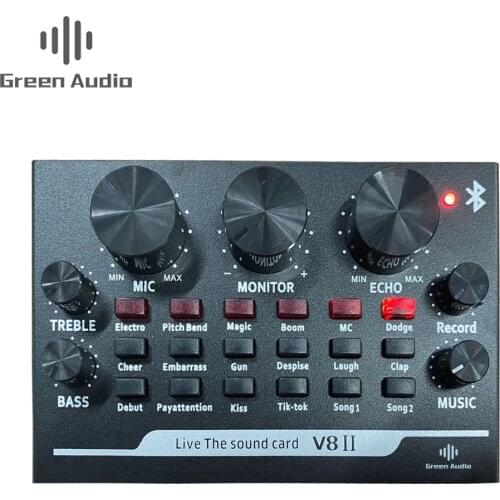GAX-R8 Mobile Phone Computer Universal Microphone Sound Card Live Sound Card Mixing Board For Live Broadcasting Audio Mixer