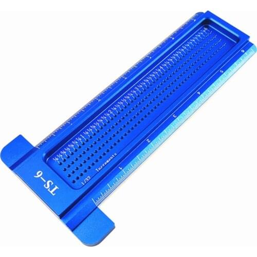 TS-6 Woodworking Marking Layout Scriber, Aluminum Alloy Precision Hole Positioning Scribing Gauge Woodworking Measuring Tool