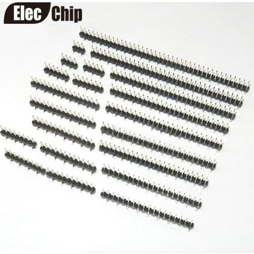 10PCS 2.54mm Male Pin Header Connector 1x2P 3P 4P 5P 6P 7P 8P 9P 10P 20P~40p Single Row SMT SMD Copper Gold Plated