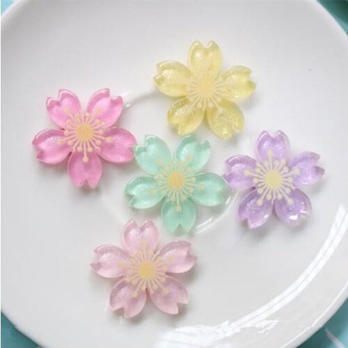 10Pcs/Lot Mixed Resin Flowers Cabochon Flatback Embellishments Decoration Crafts Embellishments For Scrapbooking Accessories