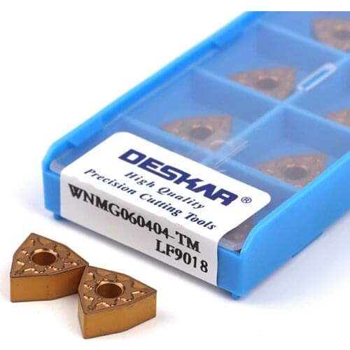 10Pcs WNMG060404 WNMG060408 TM LF9018 CNC Lathe Carbide Inserts Turning Tools Blade Machining Cutting Wear-resistant Efficient
