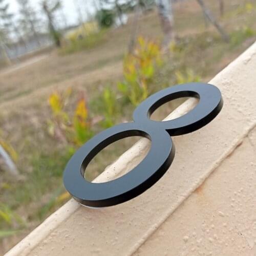 10cm Modern House Number Door Home Address Mailbox Numbers for House Number Digital Door Outdoor Sign 4 Inch. #0-9 MatteBlack