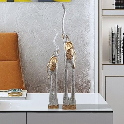 54CM ROOM creative RETRO art abstract elephant ornament TV cabinet window bar handicraft decoration