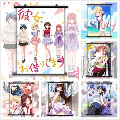WTQ Anime Posters Kanojo Okarishimasu Mizuhara Chizuru Sumi Mami Ruka Canvas Painting Wall Art Picture Room Decor Home Decor