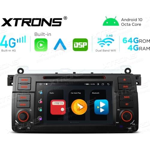 7" Android 10.0 OS Car DVD Multimedia System Player GPS Radio for Rover 75 1999-2005 with Built-in Wired CarPlay Function