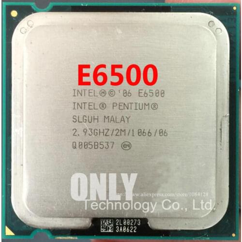 Free shipping E6500 2.93GHz 2M 1066 Dual Core desktop processors CPU 6500 Socket LGA 775 pin Computer