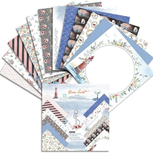 Ocean secret Scrapbooking paper pack of 24sheets handmade craft paper craft Background pad 0794