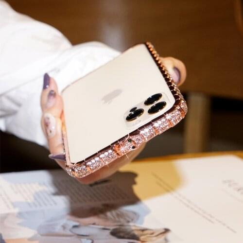 Bling Diamond Snake Bumper Case For iPhone 11 12 Pro Max X XR XS 6S 8 7 Plus SE 2020 12Mini Cover Glitter Rhinestone Metal Frame