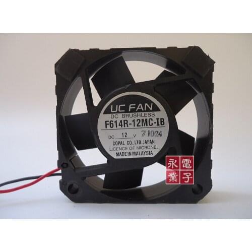 COPAL F614R-12MC DC 12V 60x60x15mm 2-wire Server Square Fan