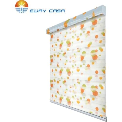 EWAY CASA Roller blinds Ins style garden natural Pastoral style Print Flower Patterns Zebra Blinds Window Blinds Shade No.ZB_P1