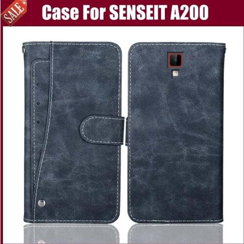Hot Sale! SENSEIT A200 Case High Quality Flip Leather Phone Case Protective Cover For SENSEIT A200 Case With Card Slots