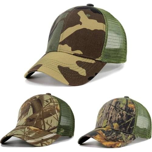 Unisex Summer Camouflage Baseball Cap Mesh Breathable Sunshade Sports Travel Hat for hunting fishing hiking camping shopping new