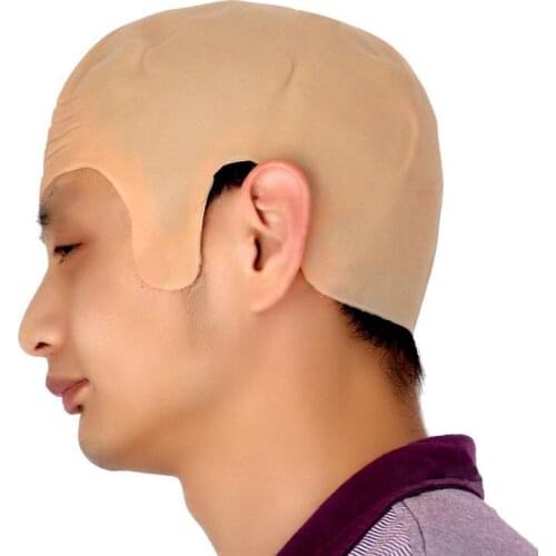 Rubber Bald Headgear Masks Party Performance Makeup caps Monk Nuns Show Latex Headgear Props