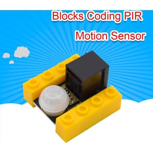 Kidsbits Blocks Coding PIR Motion Sensor Adjust IR Pyroelectric Infrared PIR Motion Detector Module Body Motion For Arduino STEM