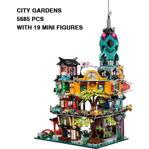 Movie Series City Gardens Building Blocks 71741 5685Pcs Bricks Educational Toys Children Christmas Gifts