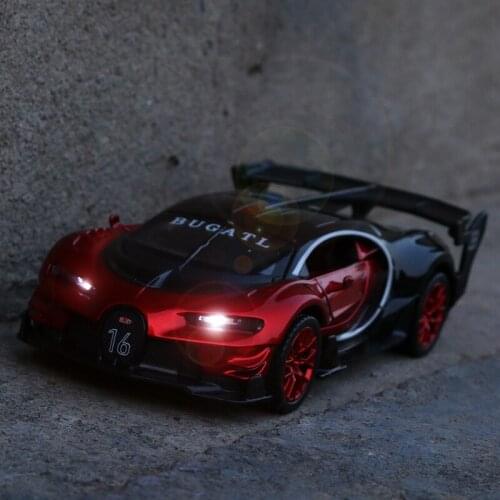 1/32 Bugatti Veyron GT Alloy Car Model Super Racing Car Model Childrens Sound and Light Pull Back Toys Car Diecast Vehicles
