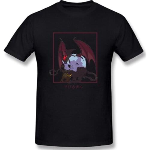 Devil Man Anime Print T-shirt Cool Devilman Crybaby Anim Men Fashion Funny Short Sleeve Anime Akira Fudo Hip Hop Top Tees Male