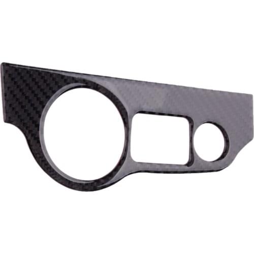 Car Headlight Switch Panel Cover Trim Sticker Black Carbon Fiber Fit For Dodge Charger Challenger 2015 2016 2017 2018 2019 LHD