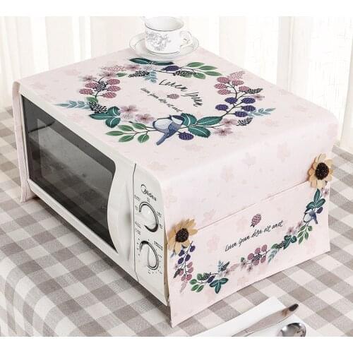 Nordic Microwave Oven Dust Cover Bronzing Microwave Cover Cloth Waterproof Oil-proof Anti-hot Household Dust Cover Home Decor