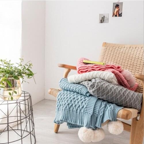 Nordic Knitted Throw Thread Blanket on the Bed Sofa Plaid Travel TV Nap Blankets Soft Towel Bed Plaid Tapestry