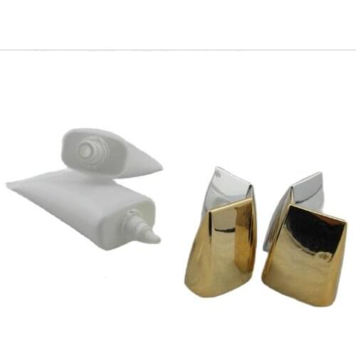 New items !!30ml flat shape white soft tube or mildy wash tube or butter or handcream tube with gold lid for BB Cream use