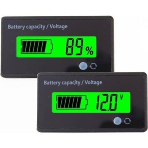 New 12V-84V Lead-acid Battery Capacity Indicator Voltage Meter Voltmeter LCD Monitor