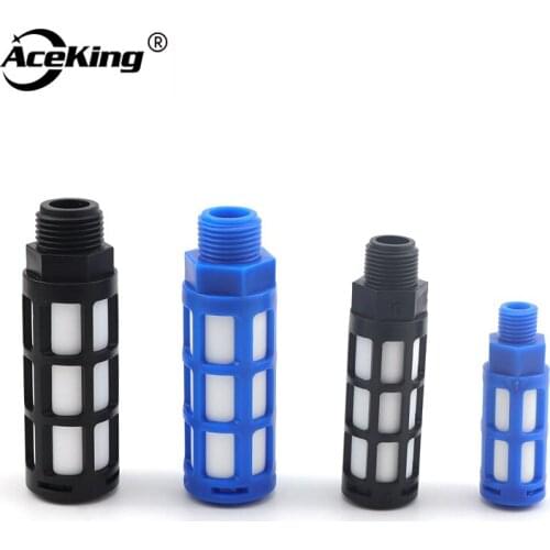 5 pcs Pneumatic plastic muffler fast exhaust muffler sound absorption noise reduction filter 1/8" 1/4" 3/8" 1/2" thread
