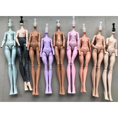 Monstering High Doll Original Body Multi-Joints Movable Doll Body Figures Blue Fish Gray Cat Wolf Sister Brown Beige Doll Body