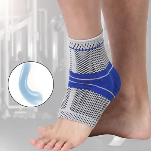 Professional 3D Elastic Silicone Ankle Support Brace Fitness Compression Anti-sprain Protector Basketball Football Ankle Guard