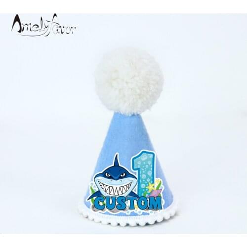 Shark Hat Under the Sea Theme Birthday Hat Birthday Party Decorations Photo Shoots Party Supplies Kids Baby Shower Custom-Made