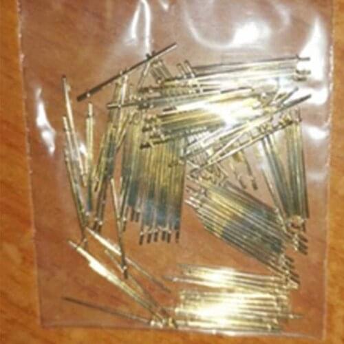 22pcs D0.5mm*15mm*1mm*1.5mm module power pin cylindrical head straight needle gold-plating