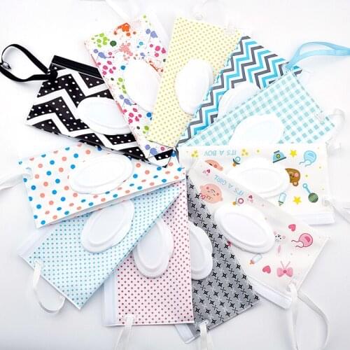 1pc Cartoon Print Baby Wet Wipes Bag Reusable Wet Wipes Cover Container For Wet Wipes Baby Skin Care Travel Wipes Bag