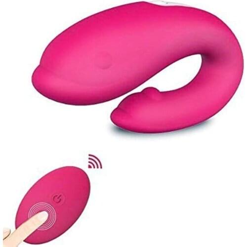 U type G Spot Silicone Vibrator with Quiet Dual Motor 9 Vibration Modes,Clitoris adult Anal toys Magnetic Rechargeable Design