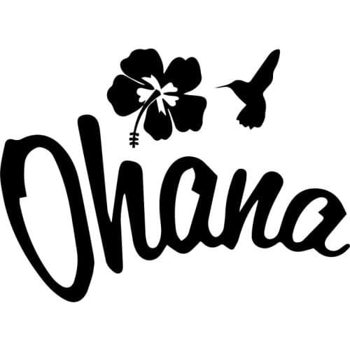 Vinyl ohana car stickers, weatherproof car styling cartoon car stickers, auto parts covered with scratch PVC