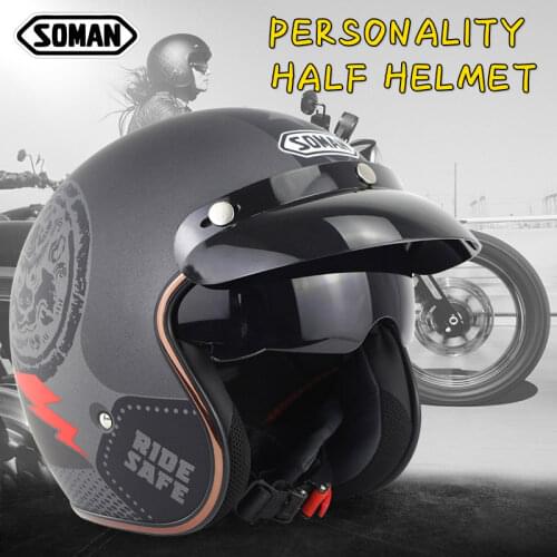 Hot Retro Motorcycle Helmet Vintage Casco Moto Open Face Scooter Biker Motorbike Racing Riding Helmet With DOT Certification